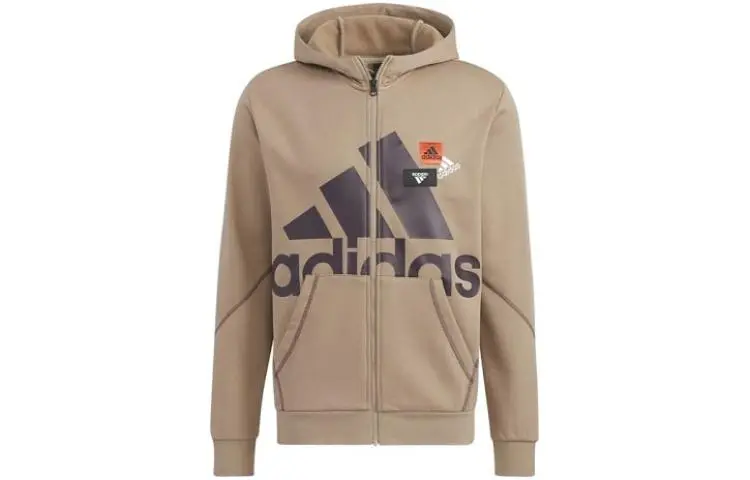 Adidas Jackets Men's Brown Hooded Moderate Other