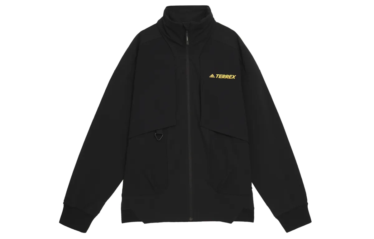 Adidas Jackets Unisex Black Hooded Moderate Workwear