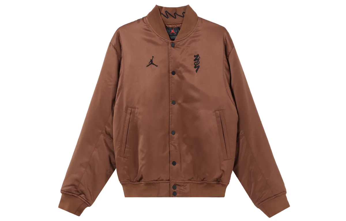 Jordan Jackets Men's Brown Baseball Collar Thickened Other