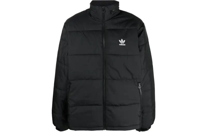 Adidas Originals Jackets Men's Black Stand Collar Moderate Other