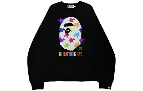 Bape Sta Pattern By Bathing Ape Loose Fit Crewneck