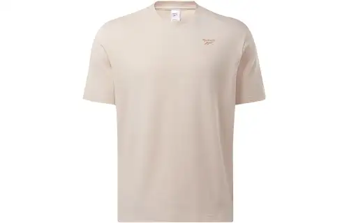 Reebok T Shirts Unisex Khaki Crew Neck Moderate Straight Fit