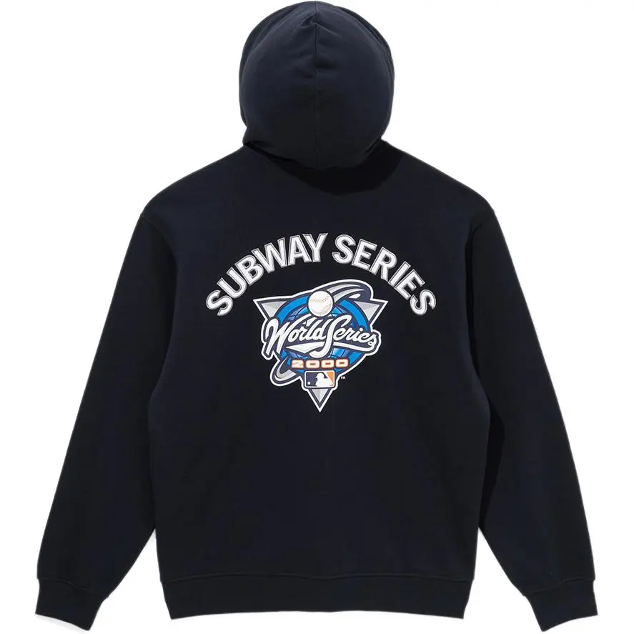 New Era New York Yankees Sweatshirts Unisex Eveningwear Blue Hooded Moderate Cardigan