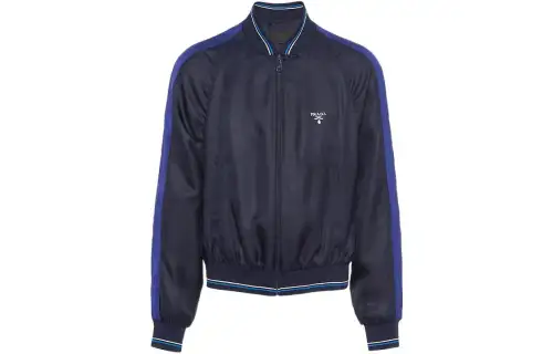 【Previous Season】logo-print silk bomber jacket