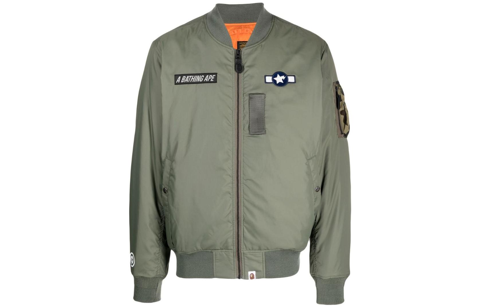 Мужская куртка A BATHING APE FW22 Бомбер (зеленая)