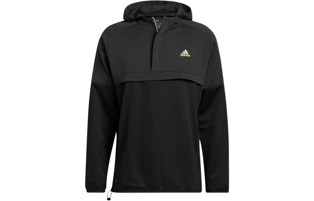 Adidas Jackets Men's Black Hooded Moderate Straight Fit
