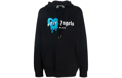 PALM ANGELS St. Moritz Heart Sprayed Hoodie
