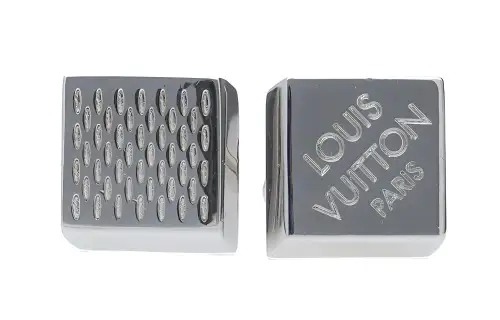 LOUIS VUITTON Damier Cufflinks Men's Silver
