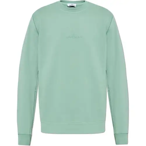 STONE ISLAND Logo Embroidered Sweatshirt