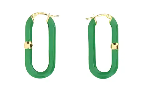Bottega Veneta Stud Detail Oval Earrings
