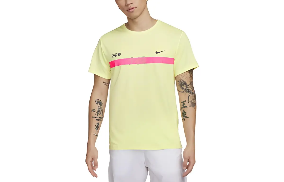 Nike Dri Fit Miler T Shirt Men's Yellow Green