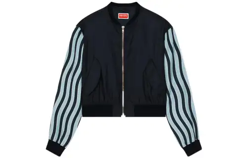 KENZO Jackets Men's Blue Baseball Collar Moderate Other