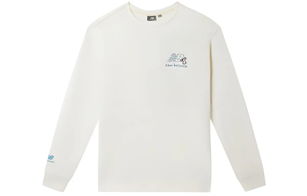 New Balance Sweatshirts Unisex White Crew Neck Moderate Regular