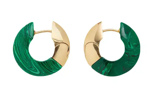 Bottega Veneta Two Tone Hoop Earrings