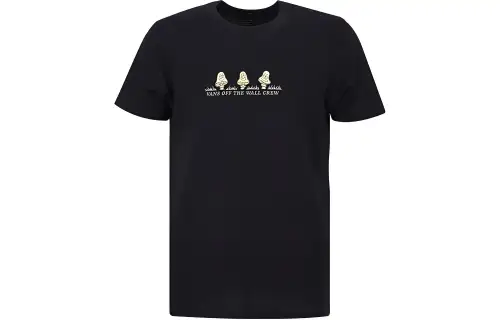 Vans T Shirts Unisex Black Crew Neck Moderate Straight Fit