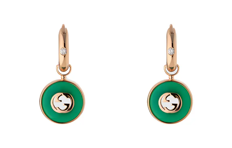 Gucci Interlocking 18k hoop earrings
