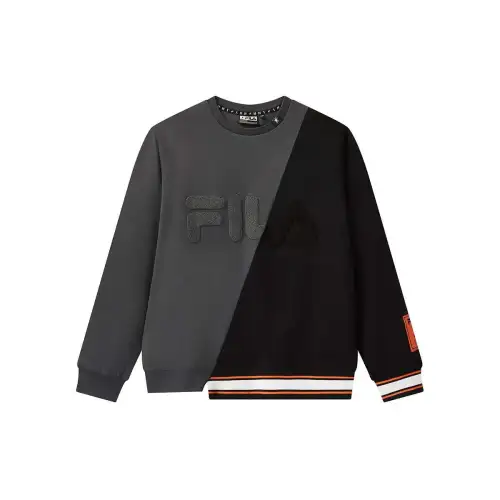 FILA MIHARA Sweatshirt Men's Ebony Gray & Jet Black