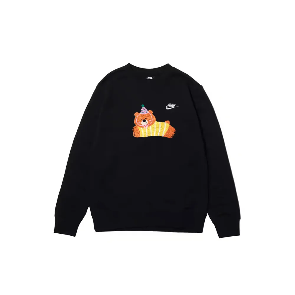 Nike Sweatshirts Men's Black Crew Neck Moderate