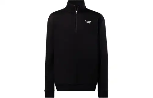 Reebok Sweatshirts Men's Black Stand Collar Moderate Regular