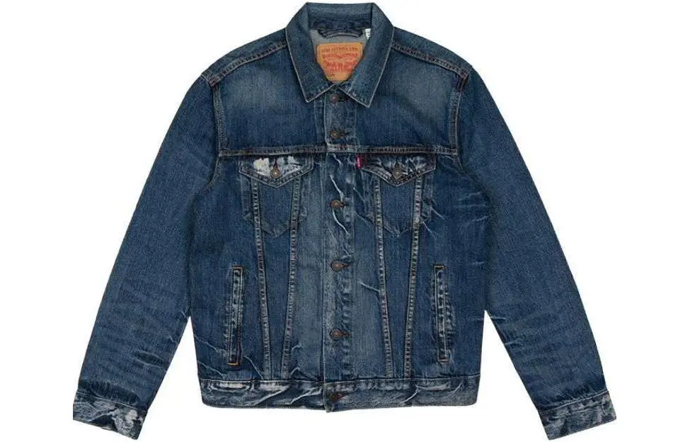 Levi's Denim Jackets Men's Blue Lapel Moderate