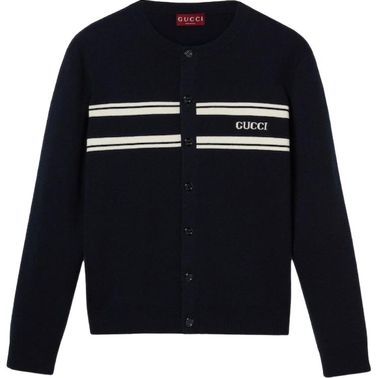 Gucci logo-intarsia cardigan