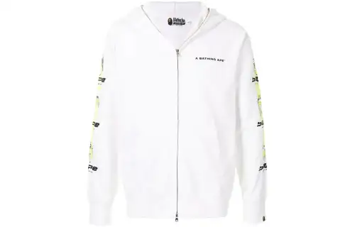 A BATHING APE Jackets Men's White Hooded Moderate Other