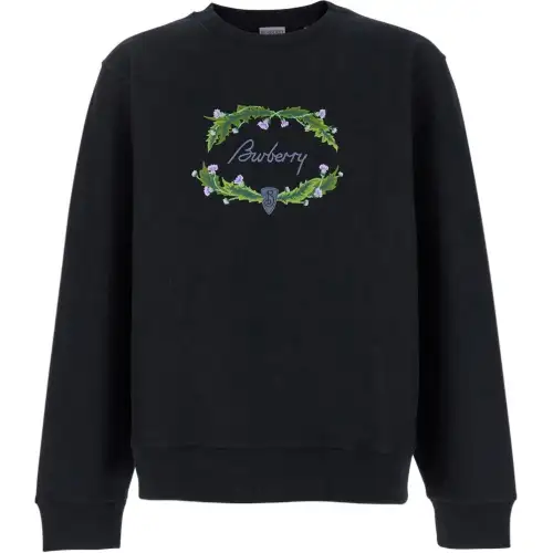 Burberry Logo Embroidered Crewneck Sweatshirt