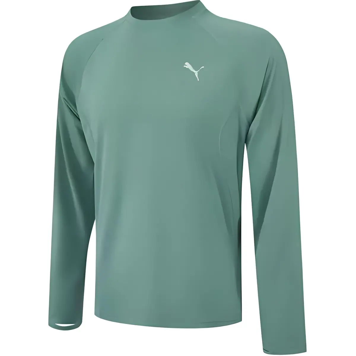 PUMA T-Shirts Men's Turquoise Crew Neck Moderate