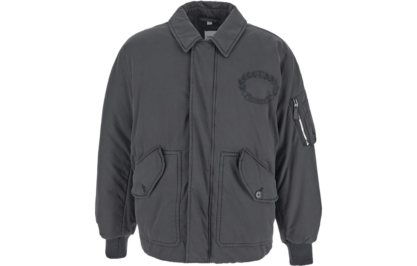 Мужская куртка Burberry Logo Jacket (серая)