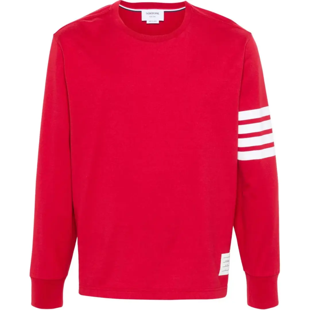 Thom Browne 4-Bar stripe cotton T-shirt