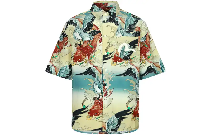 EVISU Shirts Men's Multicolor Lapel Moderate Other
