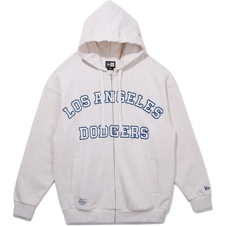 New Era X MLB Sweatshirts Unisex Ivory White Hooded (Non-detachable) Moderate Cardigan