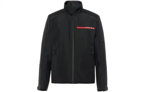 PRADA Jackets Men's Black Turtleneck Moderate Workwear