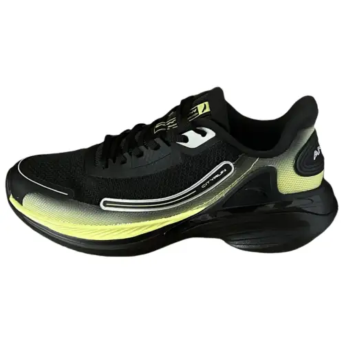 Anta Slip Resistant, Abrasion Resistant, Breathable Low top Casual City Commuting Running Shoes Men's Black Yellow