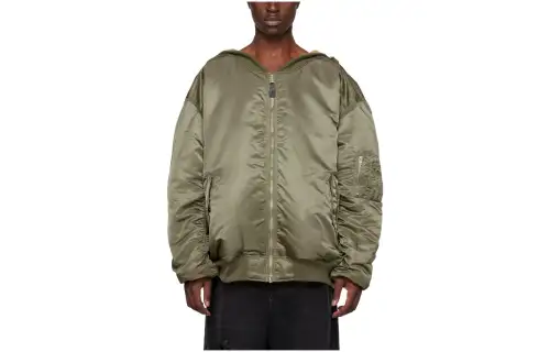 Vetements Jackets Men's Green Hooded Moderate Other