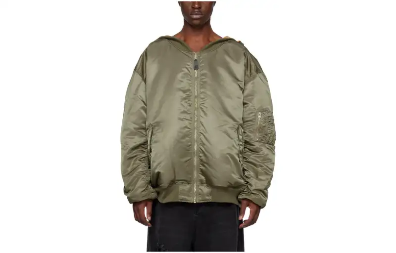 Vetements Jackets Men's Green Hooded Moderate Other