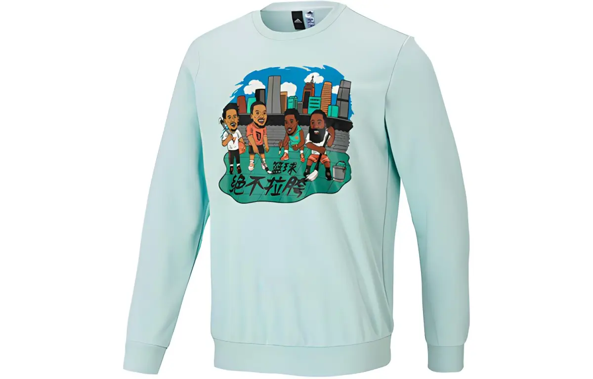 Adidas Sweatshirts Men's Green Crew Neck Moderate Regular