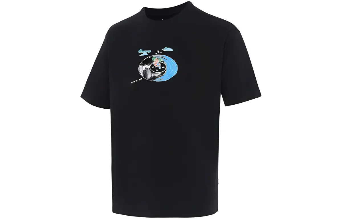 Converse Disk Jockey Logo T Shirt Men's Black