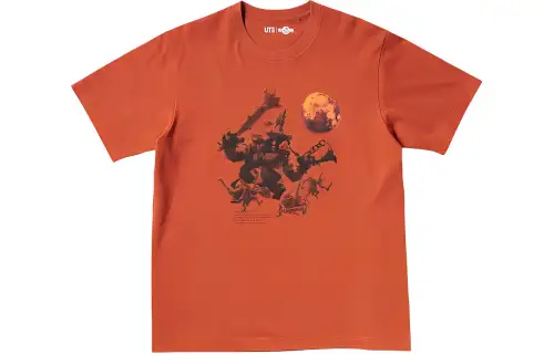 UNIQLO The Legend Of Zelda Co Branded T Shirts Unisex Orange Crew Neck Moderate