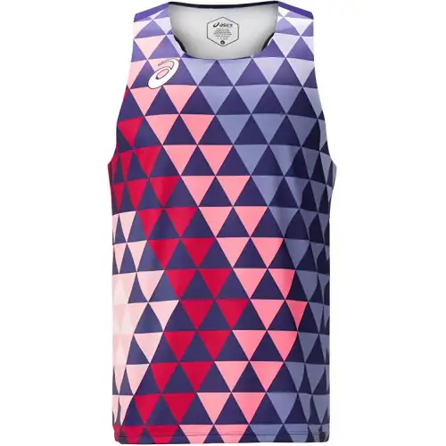 ASICS Running Tank Top Men's Pink Blue