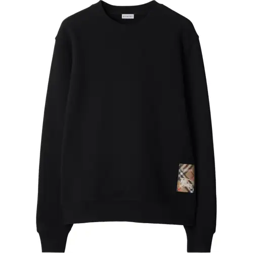 Burberry Check-Patch Crewneck Sweatshirt