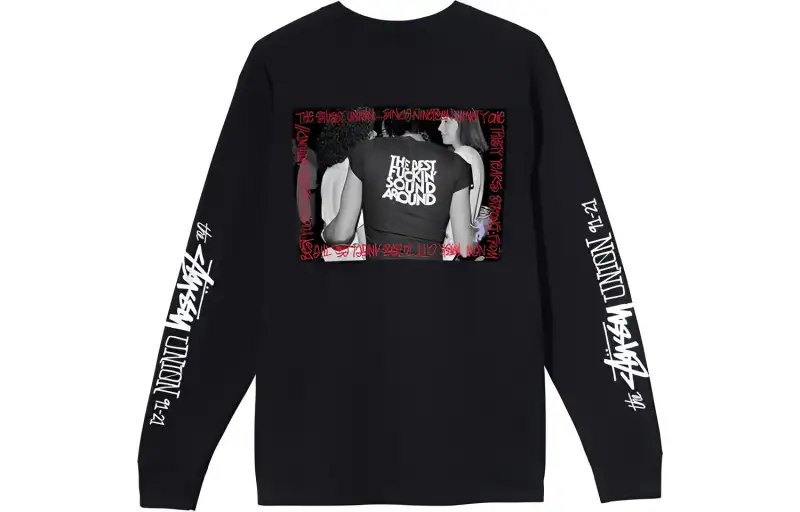 Stussy X Union Stussy X UNION T Shirts Men's Crew Neck Moderate Straight Fit