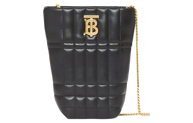 Burberry Lola Bag Sheepskin Bucket Bags Crossbody Bag, Shoulder Bag Women's Black