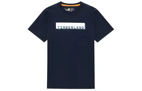 Timberland T Shirts Men's Navy Blue Crew Neck Moderate Straight Fit