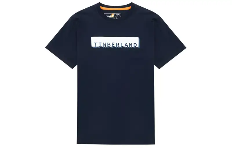 Timberland T Shirts Men's Navy Blue Crew Neck Moderate Straight Fit