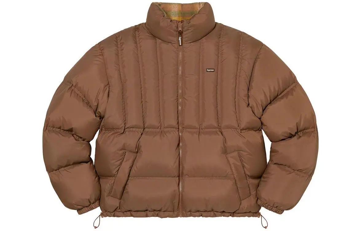 Supreme Flannel Reversible Puffer Jacket