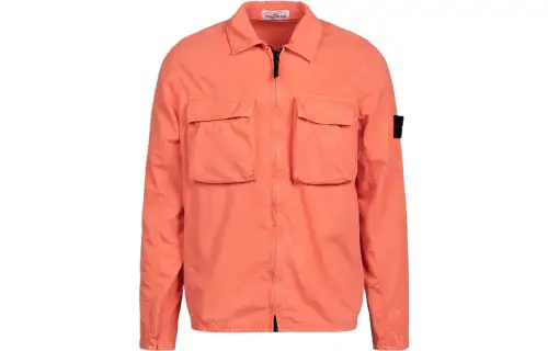 STONE ISLAND Jackets Men's Orange Lapel Moderate Other