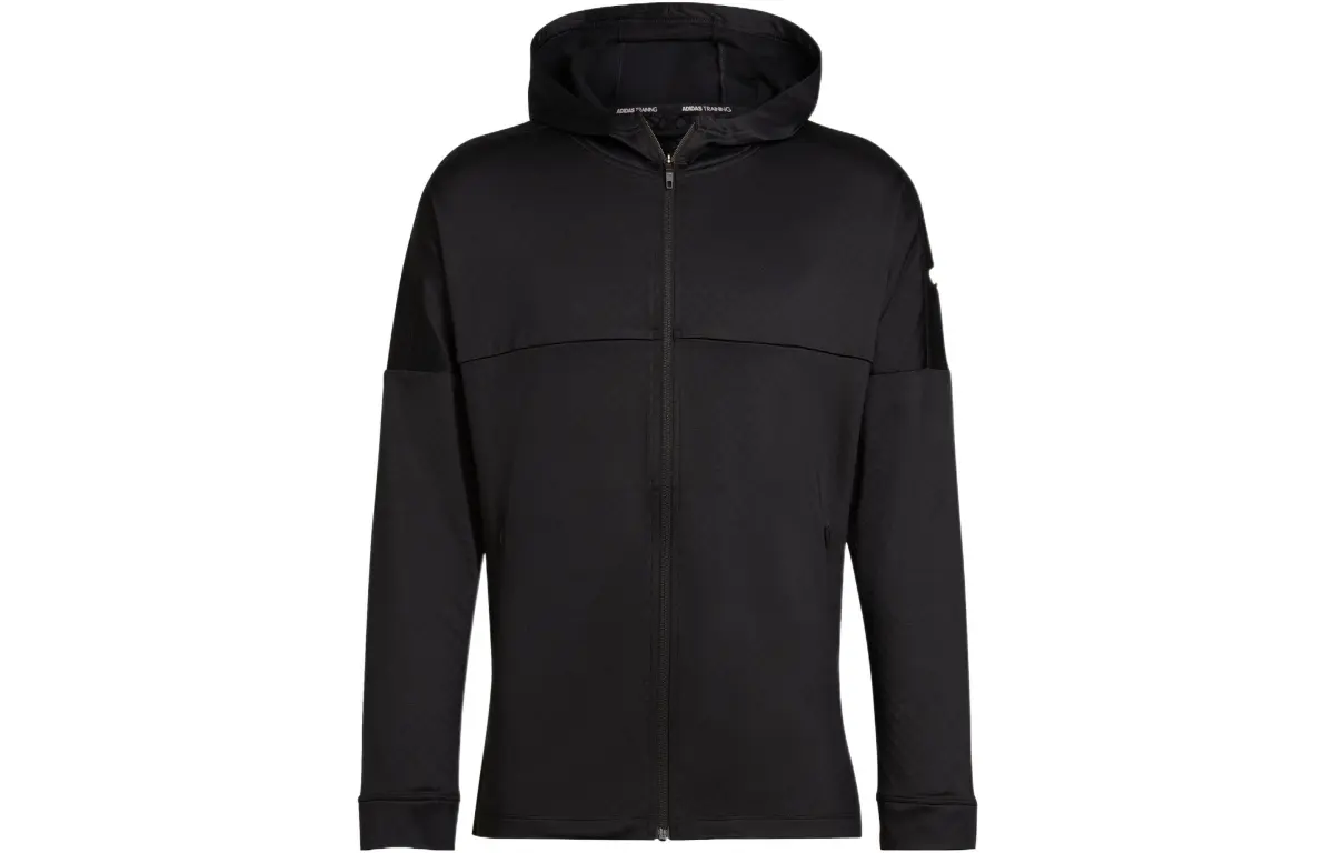 Adidas Jackets Men's Black Hooded Moderate Straight Fit