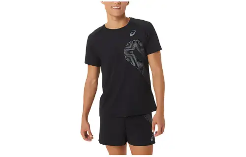 Asics Short Sleeved T Shirts Men's Black