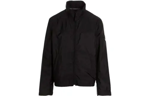 PRADA Jackets Men's Black Stand Collar Moderate Other